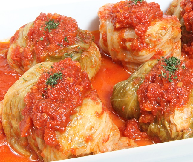 あさの豚のロールキャベツ～完熟トマト煮込み